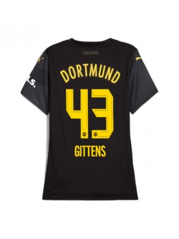 Borussia Dortmund Jamie Bynoe-Gittens #43 Replika Borta Kläder Dam 2024-25 Kortärmad